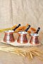 Copper Coffee Pot with Mother of Pearl Handle Carved Embroidery Processing Copper Color (5 PERSON) - 4