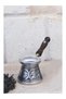 Copper Coffee Pot with Mother of Pearl Handle Carved Embroidery Silver Color (3 PERSON)