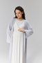 Women's Gray Design Summer Cotton Maternity Pajamas Nightgown Set of 2 - 2