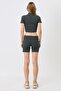 Women's Ribbed Knitted Long Boxer 931 Smoked - 4
