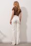Women's White High Waist Loose Wide Leg Washed 90's Wide Leg Palazzo Jeansjean - 4