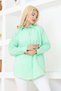 Linen Women's Shirt - Solid Color, Comfortable Fit, Oversize Long Basic Model - 8