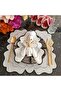 Orange and marbled orange detailed Placemat, 2 pieces, made of stain-resistant fabric. - 2