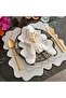 Orange and marbled orange detailed Placemat, made of stain-resistant fabric, 1 piece. - 4