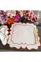 Red and marbled burgundy detailed Placemat, made of stain-resistant fabric, 12 pieces. - 8