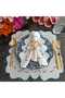 Blue and marbled blue detailed Placemat, 6 pieces, made of stain-resistant fabric. - 6