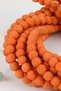 Pressed Natural Stone - Necklace Bracelet Accessory - Natural Stone Beads - 8 mm Orange Lava Stone - 23 Pieces - 2