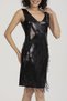 Crystal Bead Fringed Special Design Evening Dress - 3