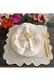 Off-white and marbled silver Placemat with silver details, made of stain-resistant fabric, set of 6. - 4