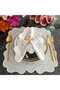 Off-white and marbled silver Placemat with silver details, made of stain-resistant fabric, set of 4. - 7