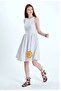 Women's White Striped Ethnic Dress