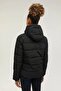 Black Women's Hooded Coat - 2