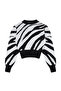 Black Zebra Print Crop Knitwear Sweater Twoaw21Kz0010 - 7