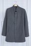 Anthracite Slim Fit High Collar Winter Cashmere Coat Tmnaw24Kb00005 - 6