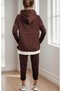 Women's Coffee Hooded Skirt Tip Detail Arma Double Suit (Salaş Size 1 Small Recommendation - 3