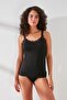 C11411 Women's Modal Cotton Lace Undershirt Black