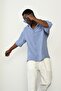 R-3960 Short Sleeve Shirt with Apache Collar and Front Placket Detail - 2