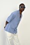 R-3960 Short Sleeve Shirt with Apache Collar and Front Placket Detail - 5