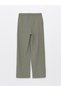 Straight Wide Leg Women's Trousers with Elastic Waist - 7