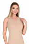 Women's Wide-Strap Stretch Fabric Cotton Nude Elastane U-Neck Tank top Basic 2127 - 2