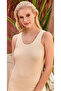 Women's Wide-Strap Stretch Fabric Cotton Nude Elastane U-Neck Tank top Basic 2127 - 3