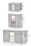 3-Piece Set with Window, Quilt, Pillow, Duvet Cover, and Clothes Organizer Bag - Gray Spotted - 2