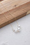 Steel Pearl Necklace with 5 Different Size Pearls in a Row - Does Not Tarnish - 2