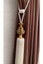 Curtain Accessory Polyester Vase Shah Model Tasseled Bracket Cornice Mounting Kit 1 Piece - 2