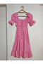 Women's Madonna Neckline Elastic Waist Ruffled Floral Mini Flared Dress - 5