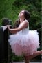 Sleeveless Shoulder-tied Girl's Ballerina Dress with Tutu Skirt - 4