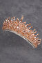 Crystal Stone Bead Embellished Bridal Henna Wedding Crown Bal - 3