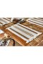Lace knit cotton runner placemat charger set 35x45 4 pieces