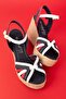 Women's Genuine Leather Wedge Heel Platform Sandals Ell.4389 - 3