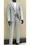 Suit Slim Fit Casual Sports Jacket Trousers Gray - 5