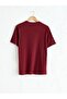 Men's Burgundy T-shirt Crew Neck Basic Short Sleeve Cotton Basic From Your Fashion Style - 2