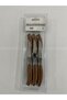 Stainless steel 6-piece brown serrated fruit and vegetable knife
