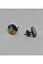 Unisex 316L Surgical Steel Round Model Diameter 10 mm 2 Pieces Nail Earrings No:10 - 2