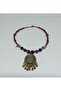 Afghan Tip Ethnic Design Mirrored Authentic Bohemian Short Indian Necklace No:40 - 2