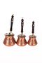 Gaziantep Copper Turkish Coffee Pot with Hand-Heavy Embroidered Mother-Of-Pearl Handle, for 6 People (Large Size)