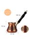 Gaziantep Copper Hand Heavy Embroidered Turkish Coffee Pot with Mother of Pearl Handles for 2 People (Small Size) - 2