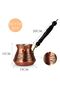 Gaziantep Copper Turkish Coffee Pot with Hand-Heavy Embroidered Mother-Of-Pearl Handle, for 6 People (Large Size) - 2