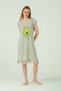Avocado Patterned Tasseled Viscose Combed Cotton Casual Dress - 5