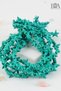 Pressed Natural Stone - Necklace Bracelet Accessory - Natural Stone Beads - Starfish Petrol Blue - 18 Pieces