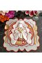 Red and marbled burgundy detailed Placemat, made of stain-resistant fabric, 12 pieces. - 5
