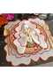 Red and marbled burgundy detailed Placemat, made of stain-resistant fabric, 12 pieces. - 6