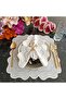 Off-white and marbled silver Placemat with silver details, made of stain-resistant fabric, set of 4. - 5