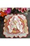 Red and marbled burgundy detailed Placemat, made of stain-resistant fabric, set of 4. - 8