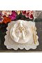 Off-white and marbled silver Placemat with silver details, made of stain-resistant fabric, set of 6. - 7