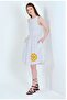 Women's White Striped Ethnic Dress - 2