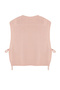 Pembe Crop Yandan Kurdele/Fiyonk Bağlama Detaylı Triko Süveter TWOAW22SV0058 - 7
